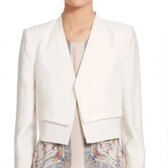 BCBGMaxazria Corey White Cropped Jacket NWT - Picture 2 of 8